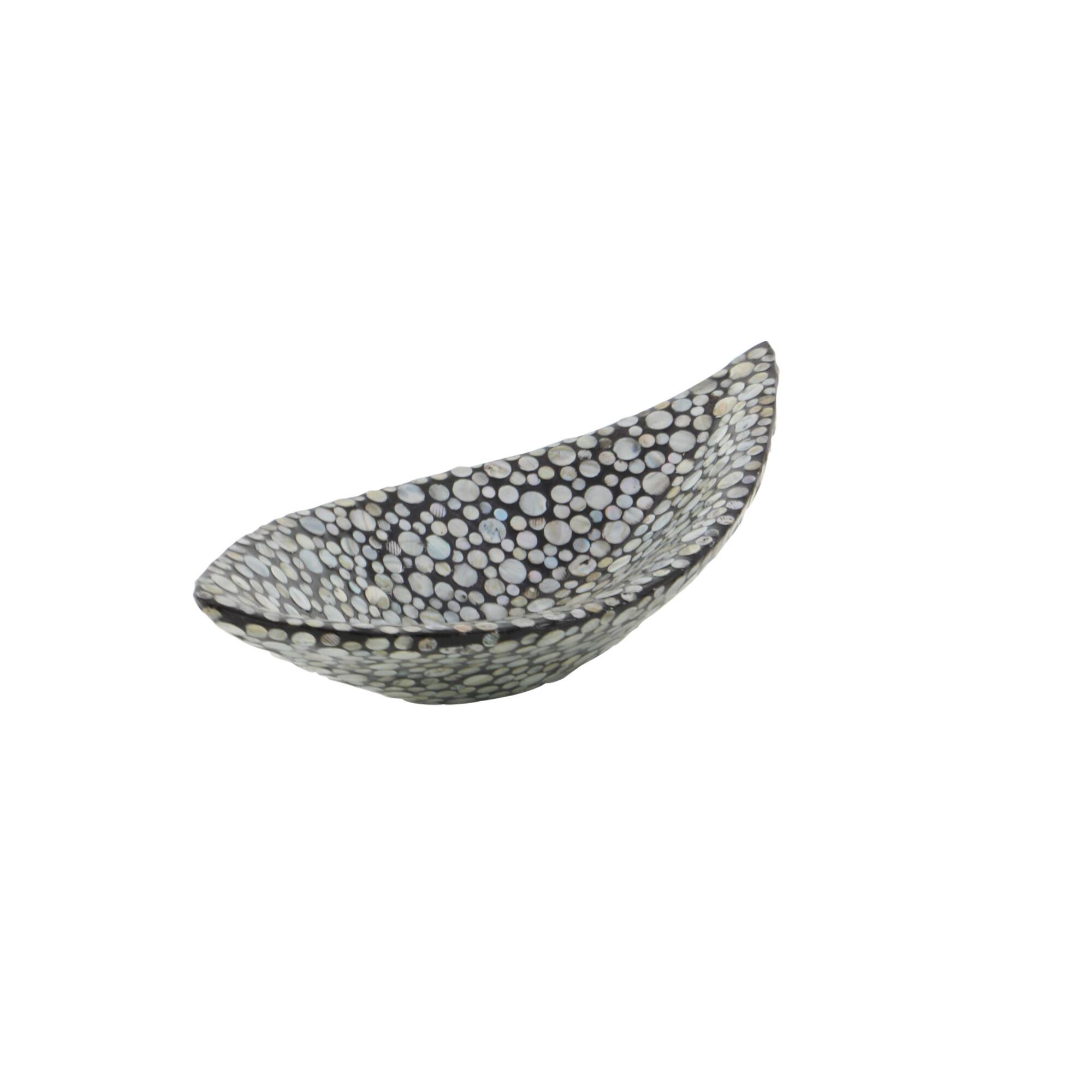 Gray Mother of Pearl Coastal Tray